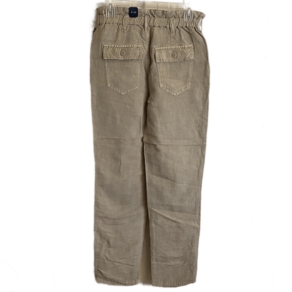 Lucky Brand Soft Utility Boyfriend Tie Waist Linen Pants Beige Size Small 0 /25 - Picture 6 of 16